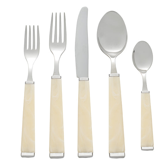5 Piece Place Setting of Colonna in Bone
