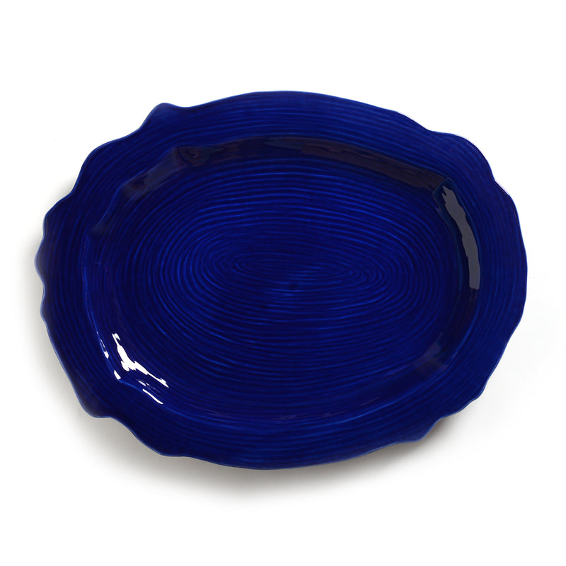 Colori Blue Oval Platter