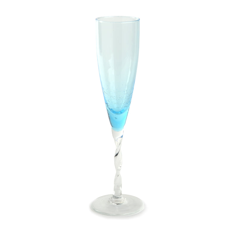 Gran Paradiso Blue Champagne Flute