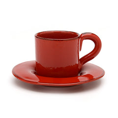 Rosso Espresso Cup and Saucer