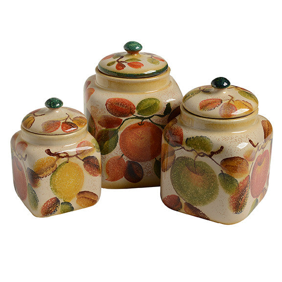 Set of 3 Canisters from Frutta Laccata Collection