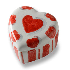 Amore Small Heart Box with Stripes