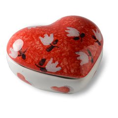 Amore Small Heart Box with Flower Top