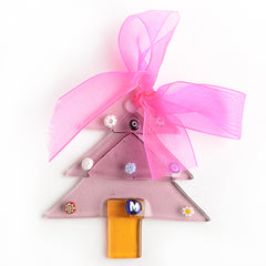 Murano Glass Purple Tree Ornament