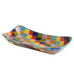 Check Small Rectangular Platter