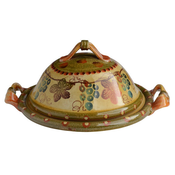 Large Covered Dish with Handles 