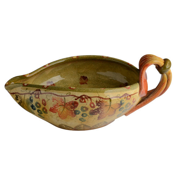 Oval Gravy Boat with Ribbon Handle 