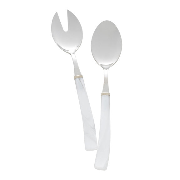 White  Salad Serving Set