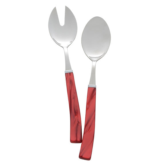 Red Salad Serving Set