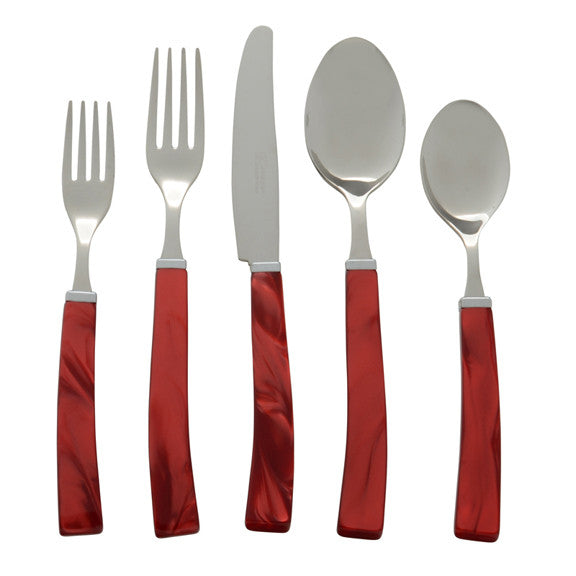 Red Five Piece Place Setting